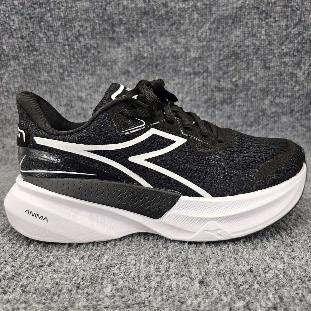 Diadora Nucleo 2 Womens Size 8 Black White Daily Trainer Running Shoes